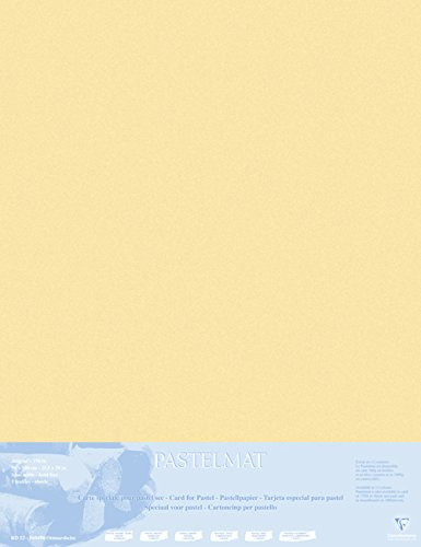 Clairefontaine - Ref 396023C - Pastelmat Mounted Board (5 Sheets) - 1800 Microns - 70 x 100cm - Maize Colour - Specially Formulated For Use With Pastels