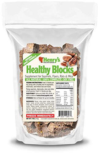 Henry's Healthy Blocks - Nutritionally Complete Food for Squirrels, Flying Squirrels, and Chipmunks, 11 Ounces
