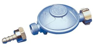 Dipra - Détendeur Gaz Butane a Sécurité avec Tétine - Norme NF M 88-781 - Débit 1,3 kg/h - Pression 28 mbar - Pour Bouteilles 13 kg