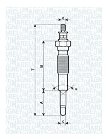 MAGNETI MARELLI Diesel Glühkerze 11V Schlüsselweite: 12mm Gewindemaß:M10X1,25 Glühkerzenausführung:Metall-Glühkerze Kompatibel mit FORD Ranger ET RANGER ER, EQ, KIA SPORTAGE K00, MAZDA B-Serie Pickup