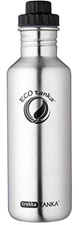 1,0 Liter trekkaTANKA™ Edelstahl Trinkflasche von ECOtanka mit Reduzier-Verschluss, Nachhaltige Trinkflasche für Sport, Outdoor, Fitness, Wandern und Freizeit, BPA-Frei, Auslaufsicher
