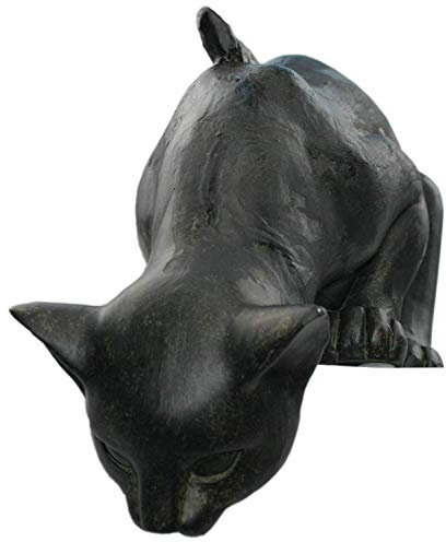 Dekofigur Figur Kantenhocker Kantensitzer schwarze Katze Kater H 41,5 cm