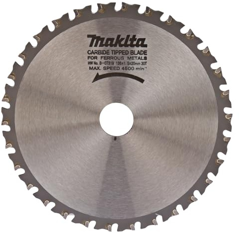 Makita B-07319 Kreissägeblatt für Metall, 30 Gewinde, 136 mm x 20 mm, Silber