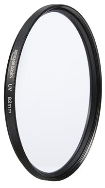 Amazon Basics 82 mm Filtro de Protección UV Circular para Imágenes Más Claras, Protege contra el Polvo, la Suciedad y los Arañazos