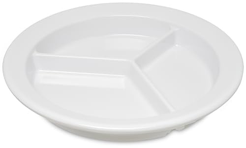 Carlisle - Plato hondo de melamina con 3 compartimentos