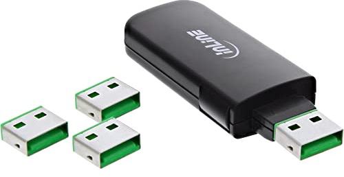 InLine 55723 USB Portblocker, blockt bis zu 4 Ports