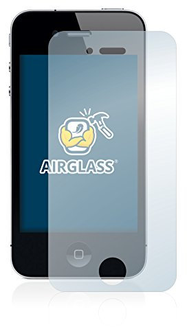 BROTECT Schutzglas für Apple iPhone 4 / 4S Schutzfolie Made in Germany Panzer Folie Glas Displayschutz [Kratzfest 9H, Anti-Fingerprint,Transparent]