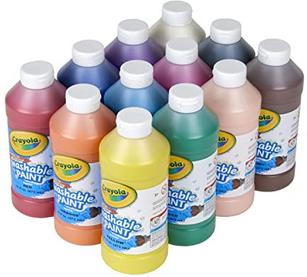 CRAYOLA - Education 549718 Lot de 12 peintures lavables Multicolore