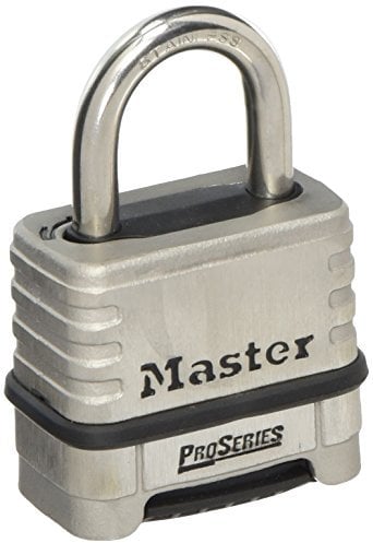 Master Lock 1174D Cadenas à combinaison réinitialisable en acier inoxydable