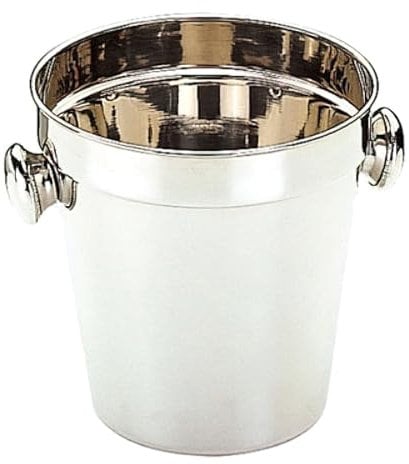 Ibili 711414 Seau à Glace, INOX, Argent, 14 x 14 x 15 cm