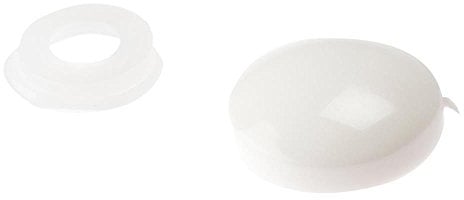 Domed Cover Cap White No. 6-8 Bag 25