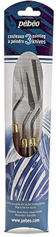 Pébéo 100426 Set de 3 Couteaux à Peindre