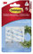 Command Klebehaken, 2 Haken + 4 Strips, Transparent, selbstklebend, Aufhängen ohne Bohren, Haltekraft 900g