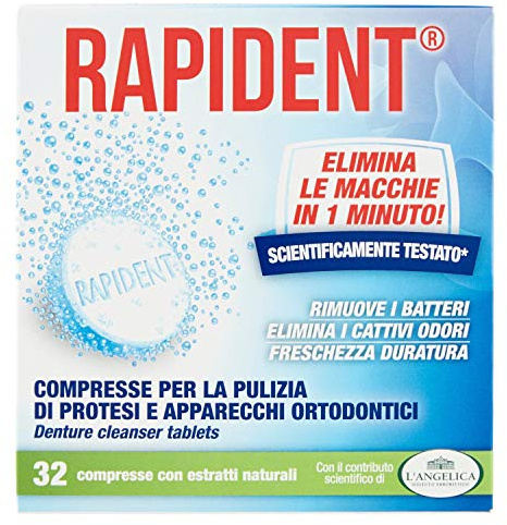 Rapident 32 Tabletten zur Reinigung von Implantaten und Prothesen