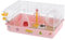 Ferplast Hamsterkäfig, Nagerkäfig PRICESS, Kleintierkäfig, Hamsterzubehör inklusive, 46 x 29,5 x h 23 cm.