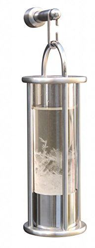 DELITE Peter´s Sturmglas Edelstahl mit Wandhalterung 140 mm Wetterstation