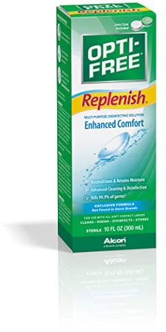 Opti-Free Replenish Multi-Purpose Disinfecting Solution with Lens Case, 10-Ounces