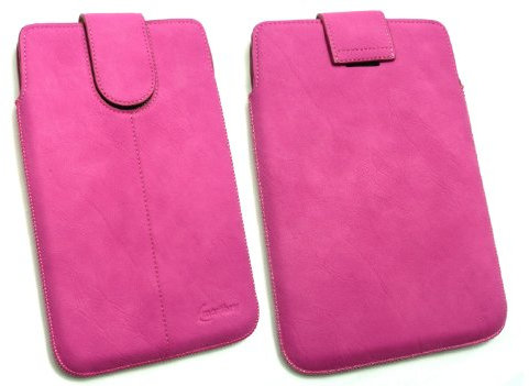 Emartbuy ® Hot Pink Pu Slide Pelle Protetta con Custodia/Case/Custodia/Porta con Meccanismo Tab Pull Adatto per ASUS Google Nexus 7 Tablet (Tablet 7 Pollici)