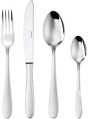 Sambonet 52561-81 Astrid Monoblocco in Acciaio Inox 18/10, per 6 Persone, Pezzi: 6 forchette, 6 cucchiai, 6 coltelli, 6 cucchiaini da tè, Inossidabile, Set 24 Posate tavola, unità