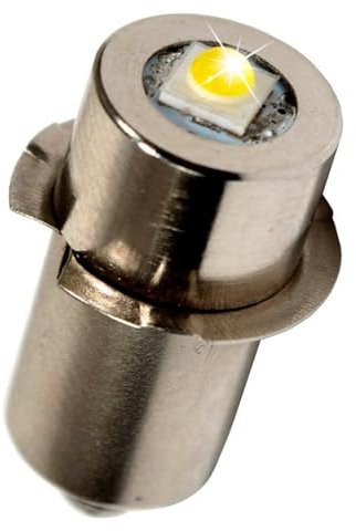 HQRP High Power Upgrade Bulb 3W LED 100LM for 12 14.4 18 Volt Hitachi Ryobi Skil Makita Craftsman Bosch Porter Cable Dewalt Milwaukee Ridgid Flashlight + HQRP Coaster