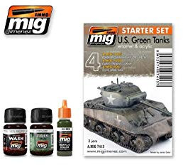 AMMO A.MIG-7413 Us Green Vehicles Set, Mehrfarbig