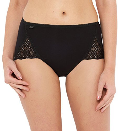 Sloggi Damen Pure Sense Luxe H Maxi C2p Taillenslip, (2er Pack) Schwarz, 44 EU