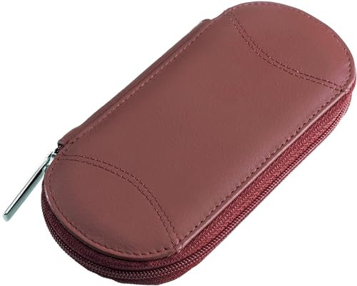 REMOS Nageletui leer aus echtem Leder zum Bestücken mit 5 Instrumenten in Rot/Bordeaux