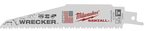 Milwaukee 6 L Bi-Metal Reciprocating Saw Blade, 5 pk., 48-00-5701