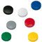 30x Magnete, Ø 15, 20, 24 mm, farblich sortiert, Haftmagnete für Whiteboard, Kühlschrank, Magnettafel, Magnetset 3 verschieden Größen, Farbig sortiert