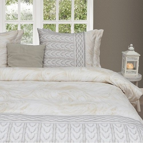 HNL Bettwäsche 135 x 200 cm Flanell - Gstaad Off-White