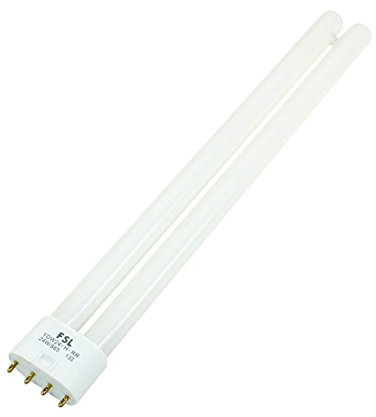 sourcing map AC 220V 24W 4 Pin Single Ended Fluorescent Light Lamp Bulb 2G11 White