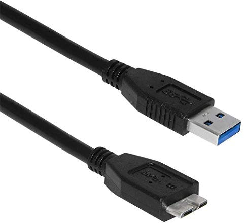 KUYIA Cavo USB maschio 3.0 a micro usb 3.0 0,3 mt Nero 5 Gbps di velocità per hd Esterno