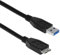 KUYIA Cable Micro B, 1FT Tipo A a USB 3.0 Micro B Macho Hasta 5 Gbps Sync Datos Compatible con Toshiba Canvio, WD Western Digital My Passport Seagate Samsung Hitachi Elements Disco Duro Externo