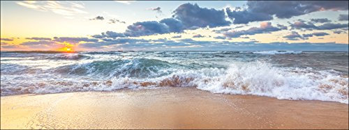 Pro-Art Waves I Glas-Art, bunt, 30 x 80 x 1,3 cm