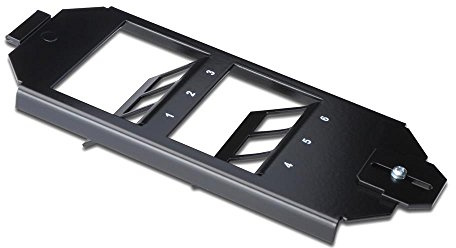 Digitus Floor Box Holder - For 6 Keystone Modules - OBO Bettermann, Ackermann Compatible - 45° Outlet - Metal - Black