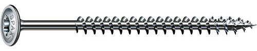 SPAX Holzbauschraube, 6,0 x 80 mm, 100 Stück, T-STAR plus, Tellerkopf, Teilgewinde, 4CUT, WIROX P3J, 0251750600805
