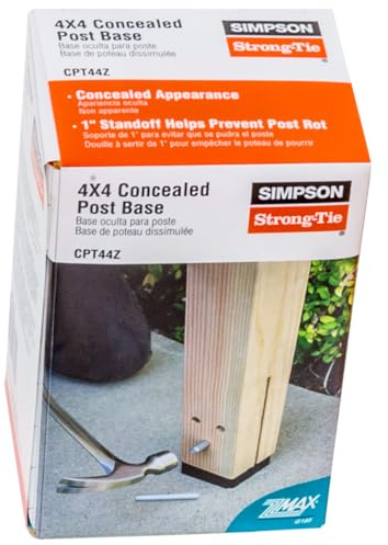 Simpson Strong Tie CPT44Z ZMAX Galvanised 4 x 4 Concealed Post Base