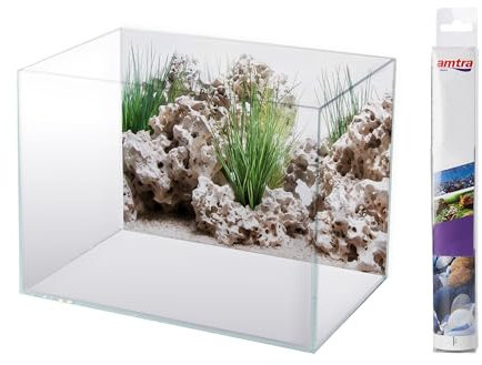 AMTRA Wonder - Aquarium Poster Hintergrund, Aquarium Deko, Deko Poster mit Doppeldruck, Format 45x100cm