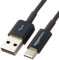 Amazon Basics cable de carga rápida USB-C a USB-A 2.0, velocidad de 480 Mbps, certificado USB-IF, para Apple iPhone 16/15, iPad, Samsung Galaxy, tabletas, ordenadores portátiles, 1.8 m (6 pies), negro
