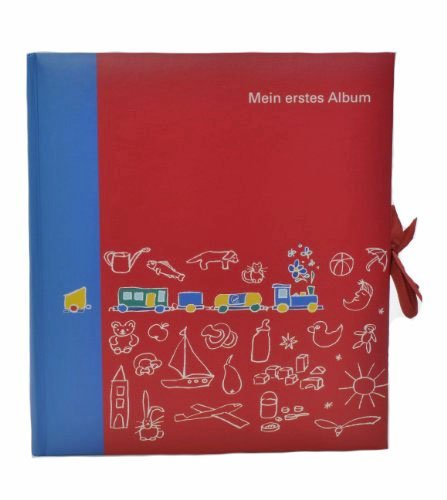 Foto Album Babyalbum Mein ERSTES Album rot 5 illustrierte Seiten Vorspann für persönliche Daten