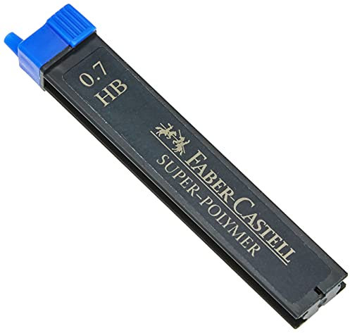 Faber-Castell 120700 - Feinmine Super Polymer, 0,7 mm, Härtegrad HB, 12 Stück
