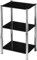 Premier Housewares 2401187 3 Tier Unit Black Glass Shelves70 x 41 x 31 cm