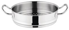 Vogue Tri Wall Steamer 280 mm, Stainless Steel & Aluminium - Induction Hob, Gas, Electric & Solid Top Compatible, GG034