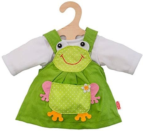 Heless 1488 - Bekleidungs-Set für Puppen im Froschi Design 2 teilig, Kleid und T-Shirt, Größe 28 - 35 cm