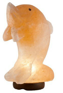 Lampada di sale Delfino Salgemma dell'Himalaya