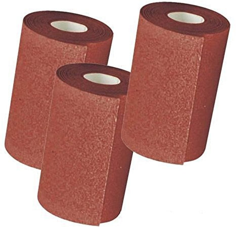 3 x 5m x 115mm(4 1/2) Decorators Sand Paper Sandpaper Rolls Assorted Mixed Grit Grade