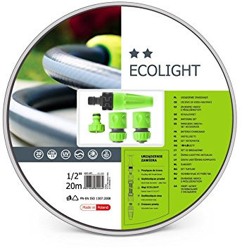 Cellfast Gartenschlauch Ecolight Series Elastisch und flexibel 3-lagiger Wasserschlauch aus Polyesterkreuzgewebe, Druck- und UV-beständig 20 bar Berstdruck, 20m, 1/2 Zoll, 10-190