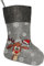 alles-meine.de GmbH 1 Stück Filzstrumpf & Weihnachtssocke - Didi das kleine Rentier/Weihnachten - grau - Nikolausstrumpf - Nikolausstiefel - großer Geschenke Strumpf - EL..