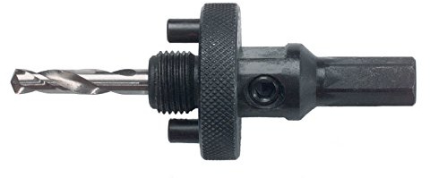 Ruko HSS Arbor Holder Including Pilot Drill Bit for Bi-Metal 32.0-210.0mm Hole Saw, Bright Finish, 9.5 mm diameter, R106209