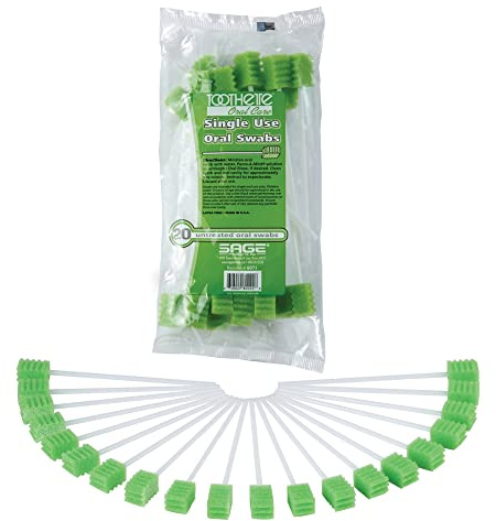 ToothetteÃ‚® Oral Care Plus Swabs Untreated - Each (1 bag of 20 swabs) by Sage Products